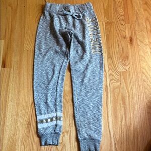 Justice Heather Gray Joggers with Gold Accents